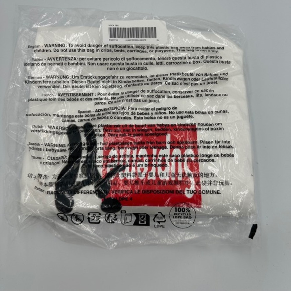 Stick‎ Supreme T Shirt White Size X Large - Picture 4 of 4